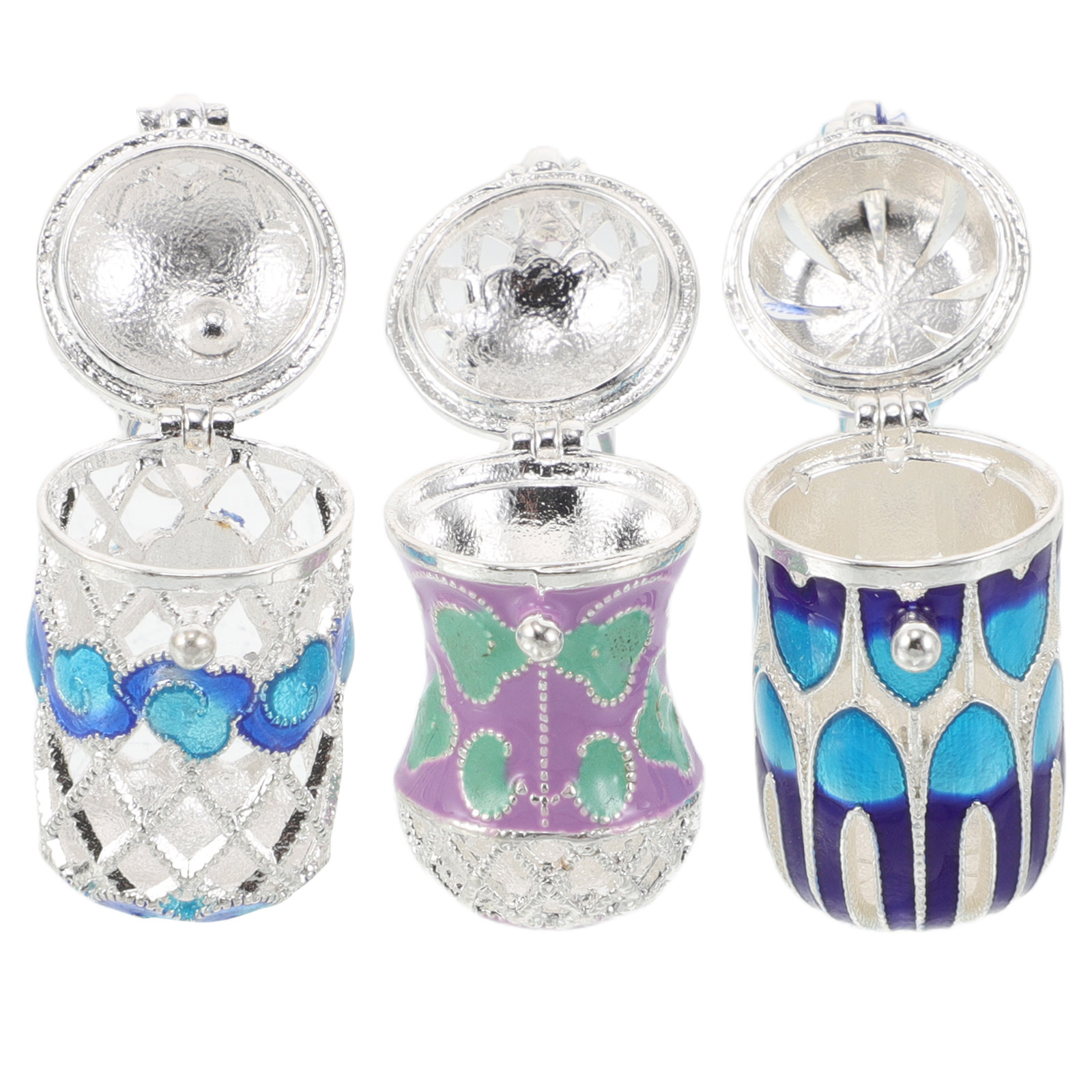 3Pcs Enamel Aroma Pendant Neck - Diffuser Necklace Locket ulasan dan harga