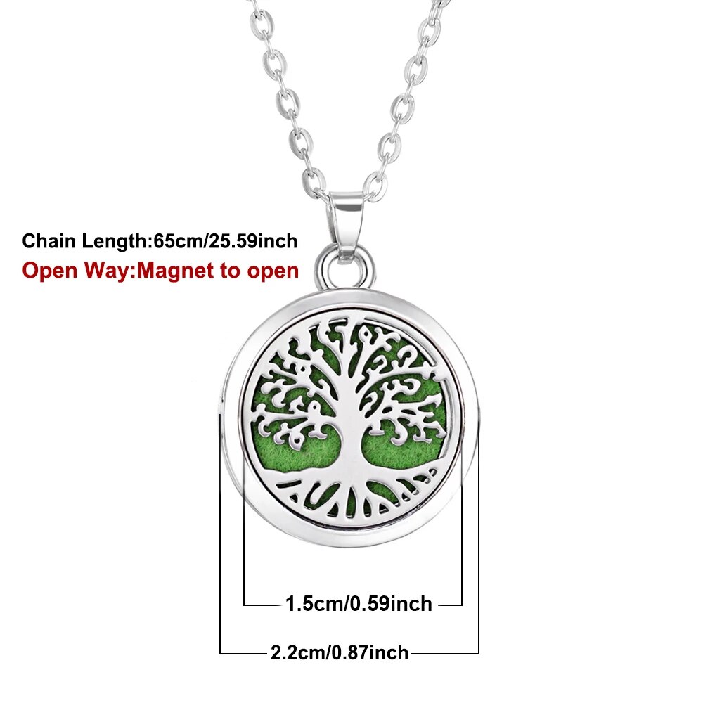 New Stainless Steel Fashion Tr - Diffuser Necklace Locket ulasan dan harga